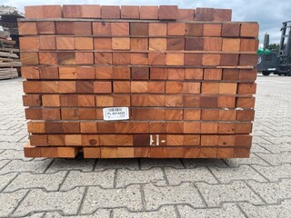 Ca. 141x Angelim Pedra Onderliggers Geschaafd, 45x68mm, lengte 150cm